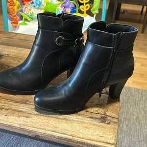 Black ankle boots. 2 inch heel